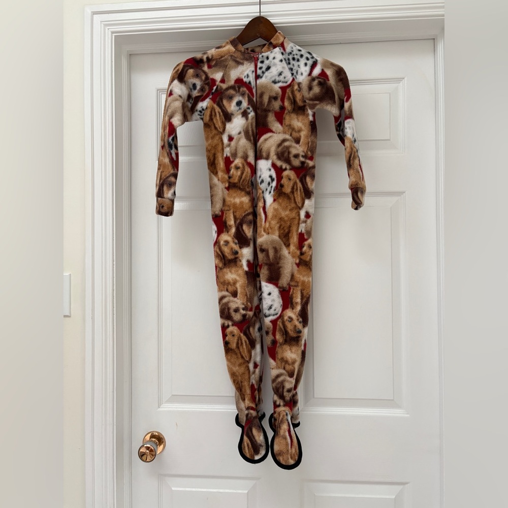 Snuggle Bug Onesie Charming Puppy Print Kids Pajama Footies